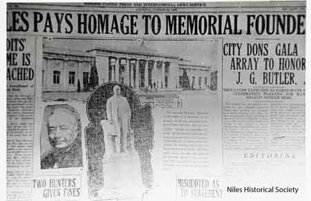 October 23, 1920 newspaper featuring Butler Day events