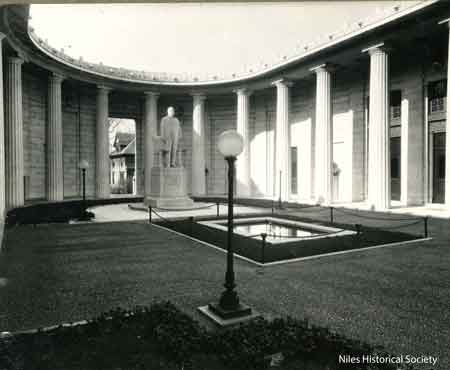 The McKinley Memorial "Court of Honor" and the J. Massey Rhind statue of William McKinley.