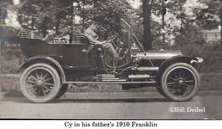 Cy in his father’s 1910 Franklin