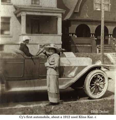 Cy’s first automobile, about a 1912