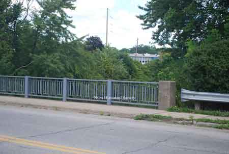 East Federal Street Bridge, with Niles McKinley High School in the background.