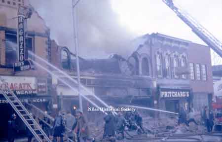 Shown here is the Hoffman store between Nick Ragazzo Shop and Pritchard's Mens Wear, both were so badly damaged they had to be torn down. SO3.56