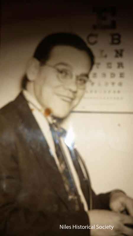 Dr. Hoodin in his office.