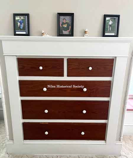 Built-in cabinetry in bedroom.
