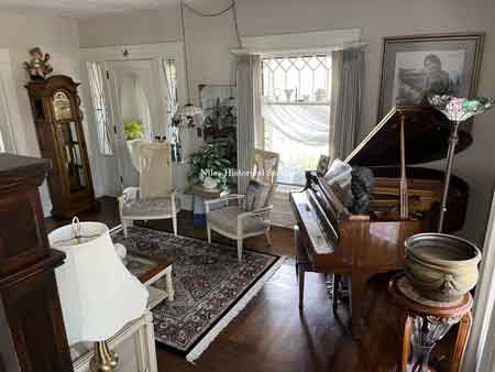 View of living room with front entrance.