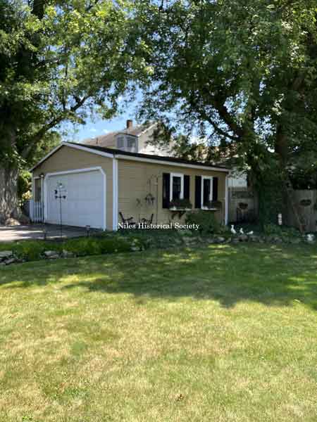 View of garage and workshop.