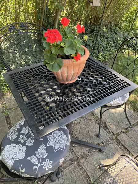 Outdoor table constructed from