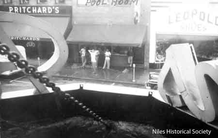 Pool hall beside Leopold’s Shoe Store