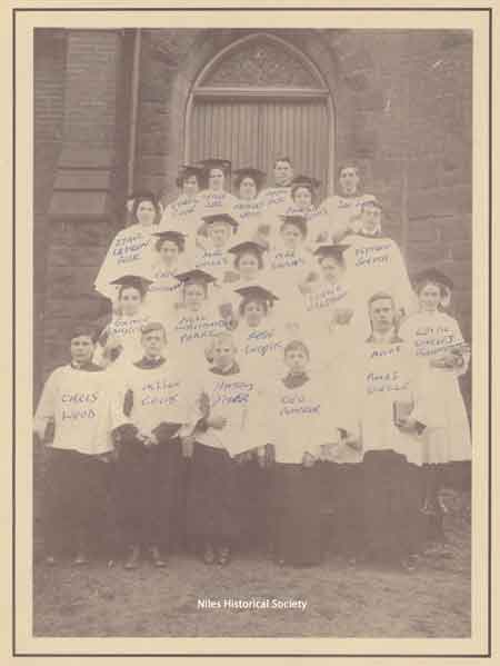 Photograph taken in front of main church