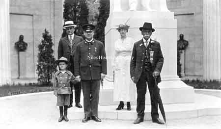 May 30, 1918 - Back row: Mr. and Mrs. William Brown of Beaver Falls, PA. Front row: the boy is Carl Cleveland Ohl, Howard Ohl and Hiram Ohl (the old man).