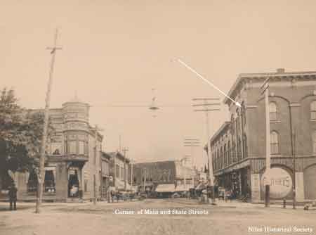 One of the oldest landmarks in downtown Niles, the upper floors were used years ago as a meeting hall at one time or another by various organizations including the Masonic and Odd Fellows lodges.