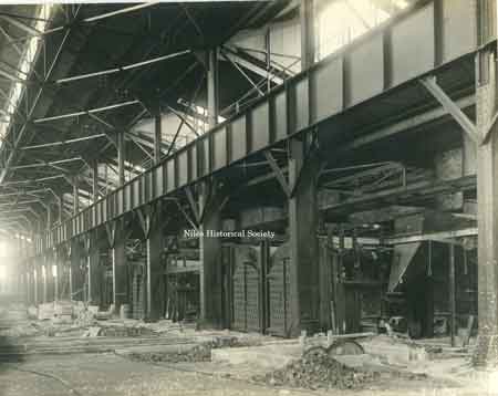 This is a view of the Galvanizing Dept.-Galvanizing Machine.