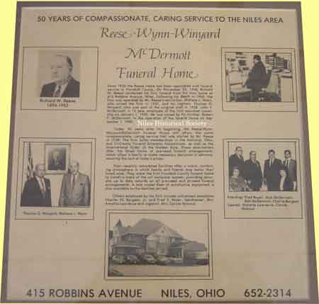 Reese Funeral Home in Niles is now operated by Winyard, Wynn.