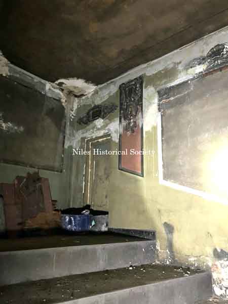 View of auditorium sidewall.