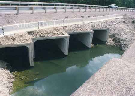 One of a series of pictures of the replacement and reconstruction of the bridge over Meander Creek on Rte. 46, south of town, in 1992.