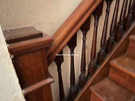 Stair railing to second floor