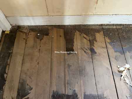 Second floor original wide board floor