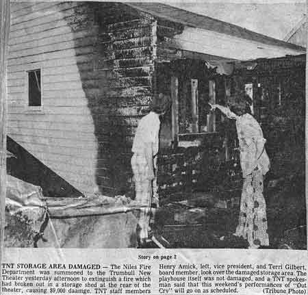 TNT Storage area damaged by fire.