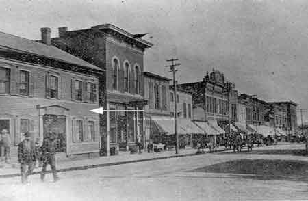 On the southeast corner was the old Ward Residence built in the early 1840s.