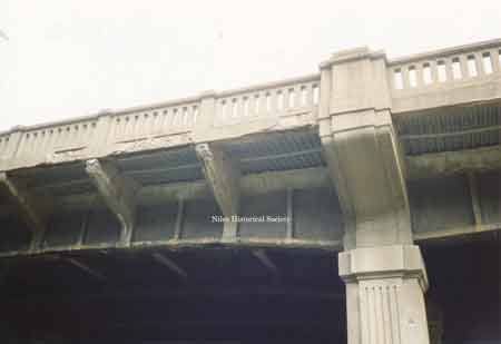 View of Main Street Viaduct being demolished