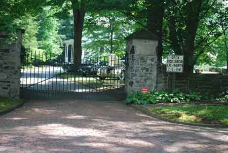 View of main entranceway and gate.