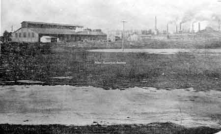 The famous Falcon Iron & Nail Co. constructed in 1867 by Ward Enterprises and demolished by 1900.